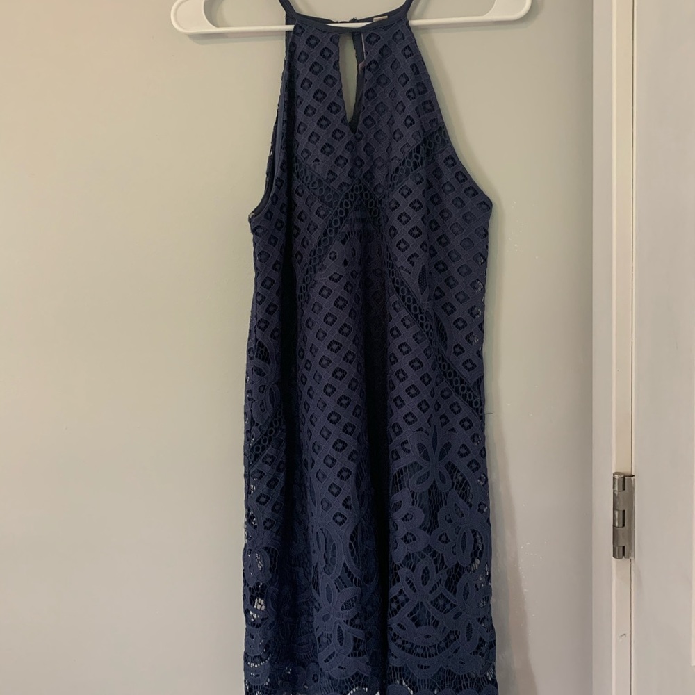 Francesca’s Key-hole Blue Shift Dress
